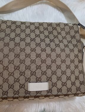 Gucci Beige Brown Monogram Crossbody Bag